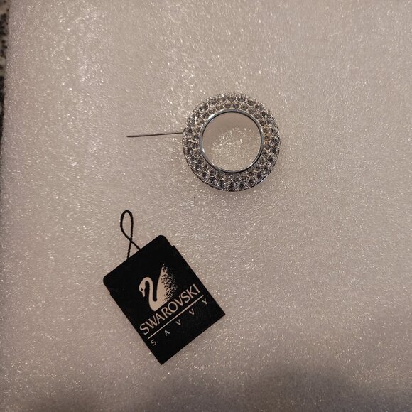 Swarovski (Crystals) Brooch in Silver-tone. Swan signed/stamped. - Picture 10 of 16